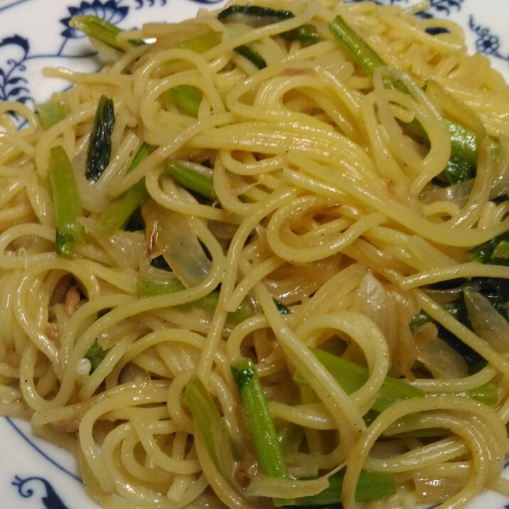 小松菜とツナのパスタ